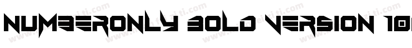 NumberOnly Bold Version 1000字体转换